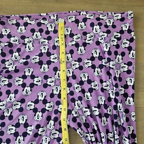 LuLaRoe Leggings All Over Mickey Mouse Purple One Size - Picture 6 of 7